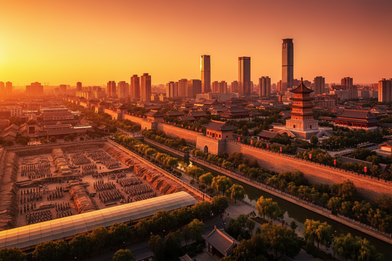 不要文字的西安，尺寸2500*900